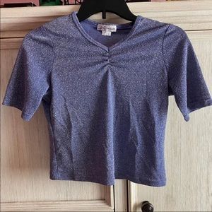 Girls size Large Y2K Top Vintage Metallic